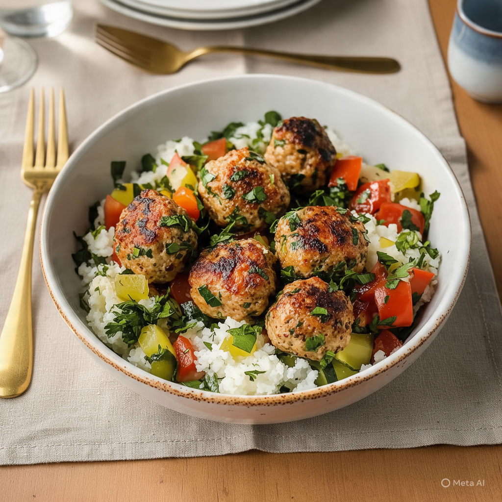 Mediterranean Chicken Meatballs