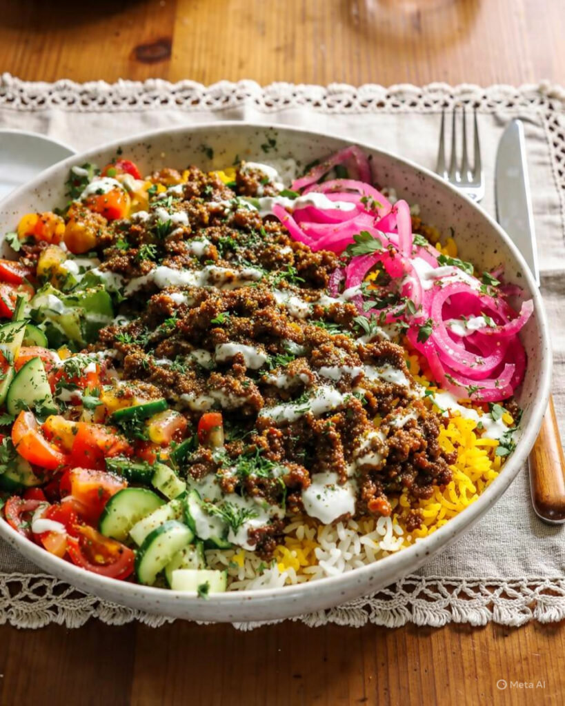 Ground Beef Shawarma Bowls