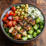 Greek Chicken Souvlaki Mediterranean Bowl