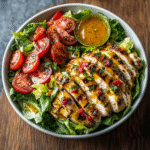 Honey Mustard Chicken Salad with Tender Grilled Layers and Zesty Flavor