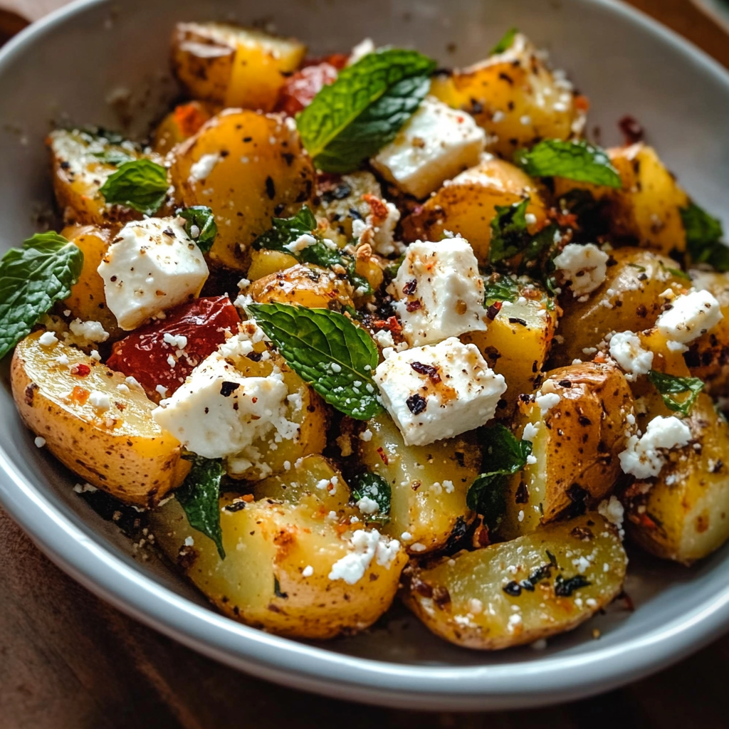 Mediterranean Baked Potatoes with Feta & Mint
