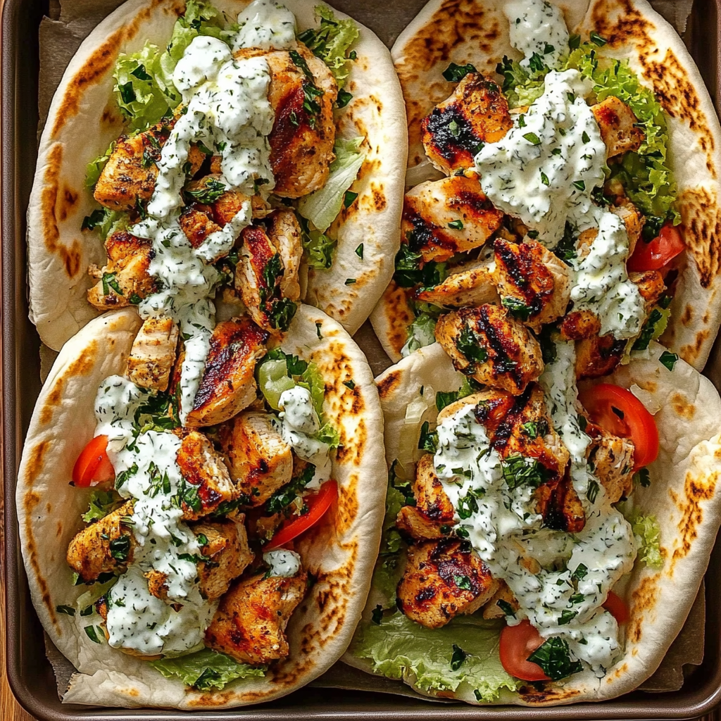 Sheet Pan Chicken Pitas with Herby Ranch
