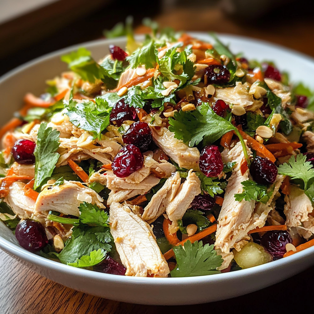 Asian Chicken Cranberry Salad: End Sad Lunch in 15 Min