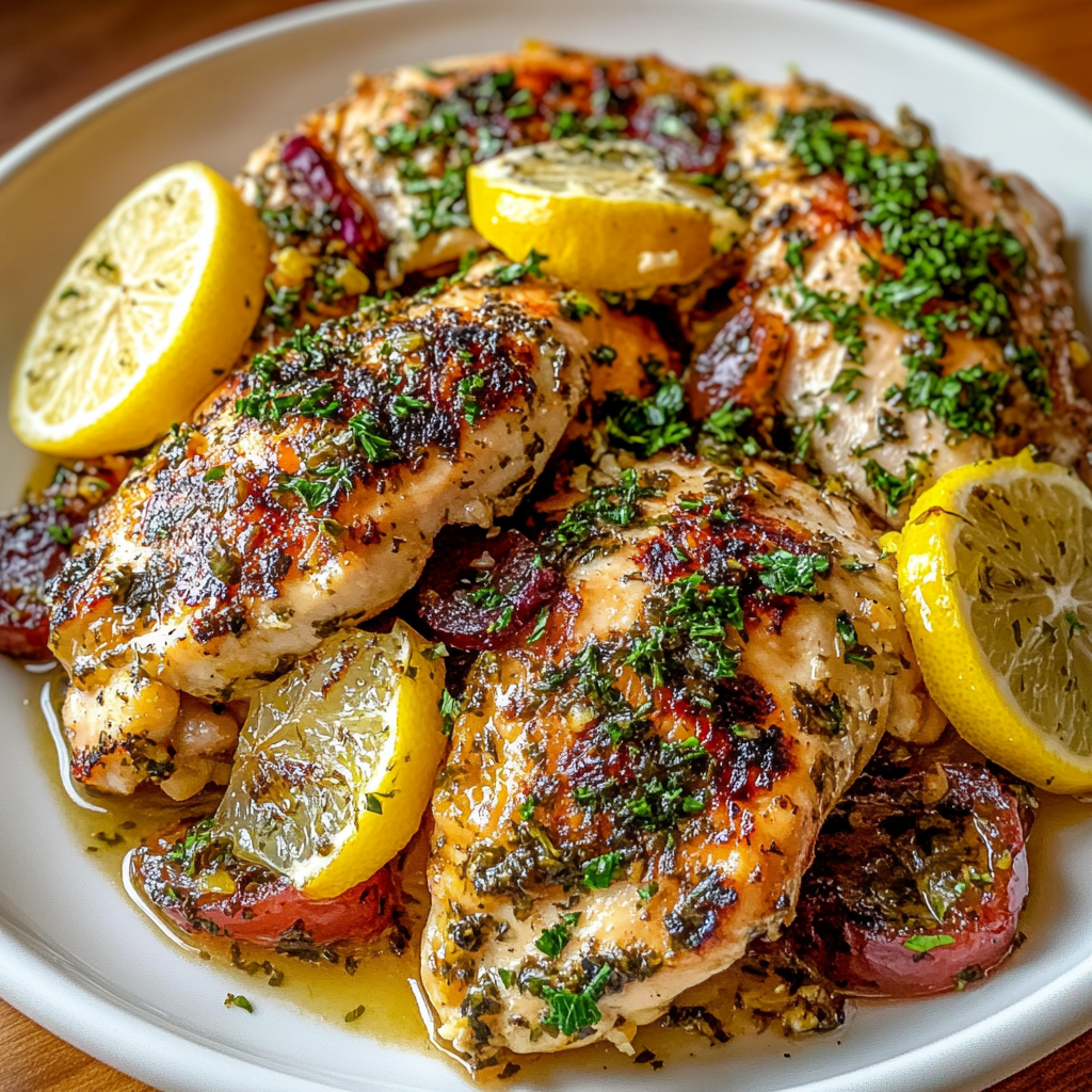 Delicious Mediterranean Lemon Chicken with Garden-Fresh Flavors