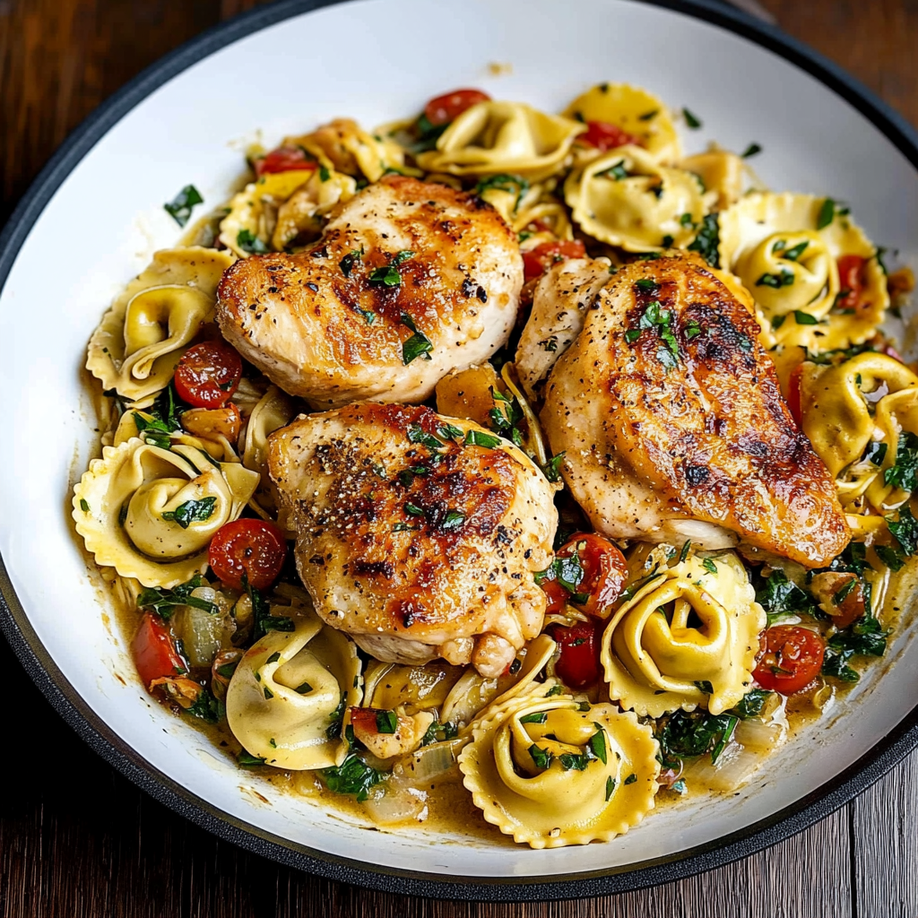 Tuscan Chicken with Tortellini – A Flavorful One-Pan Feast