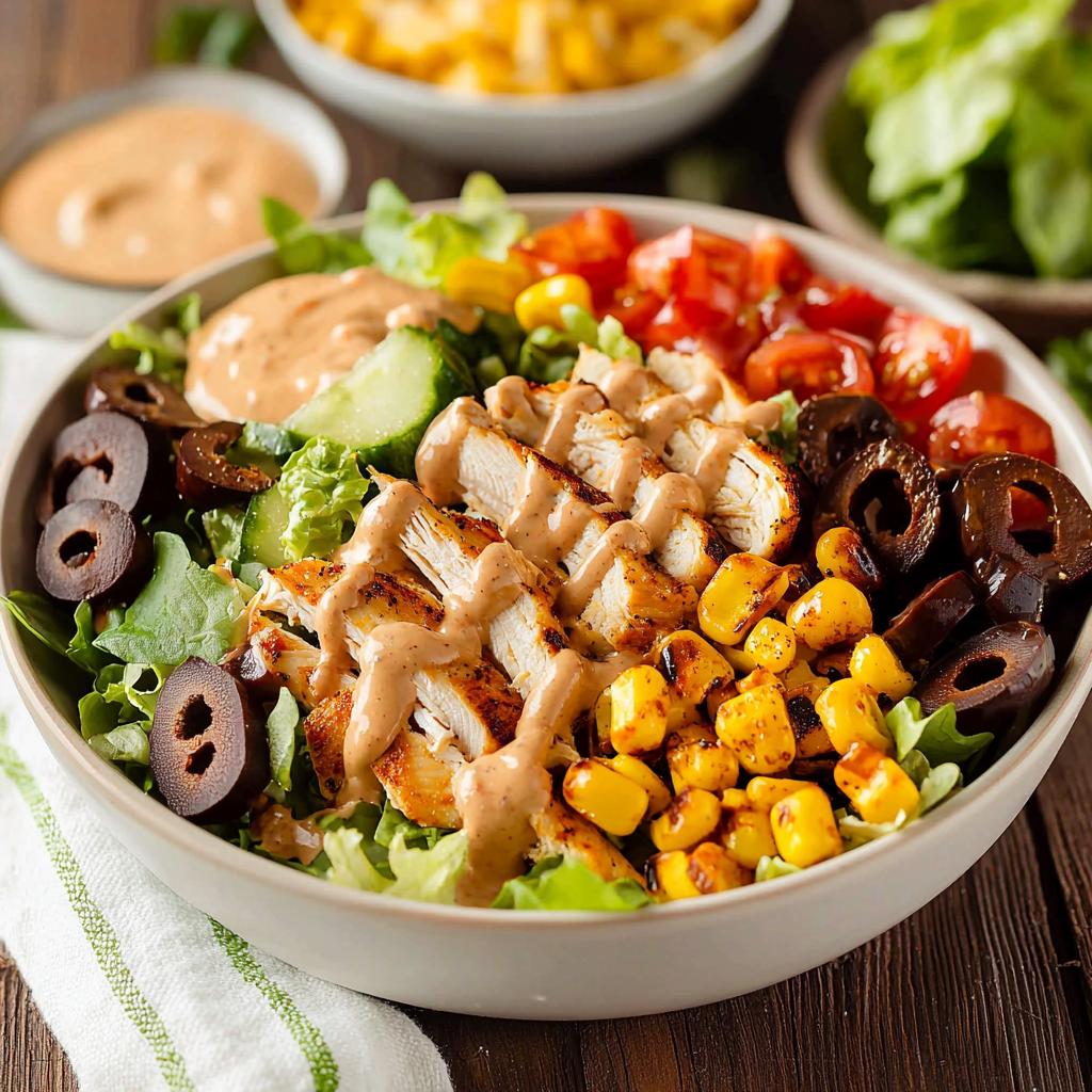 Healthy Southwest Chicken Salad with Chipotle Southwest Dressing
