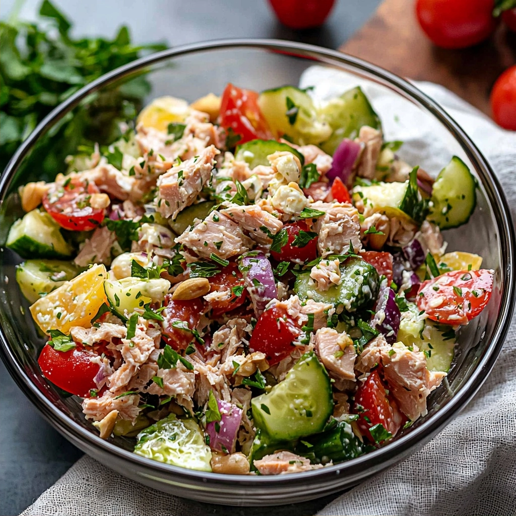 Mediterranean Tuna Salad No Mayo