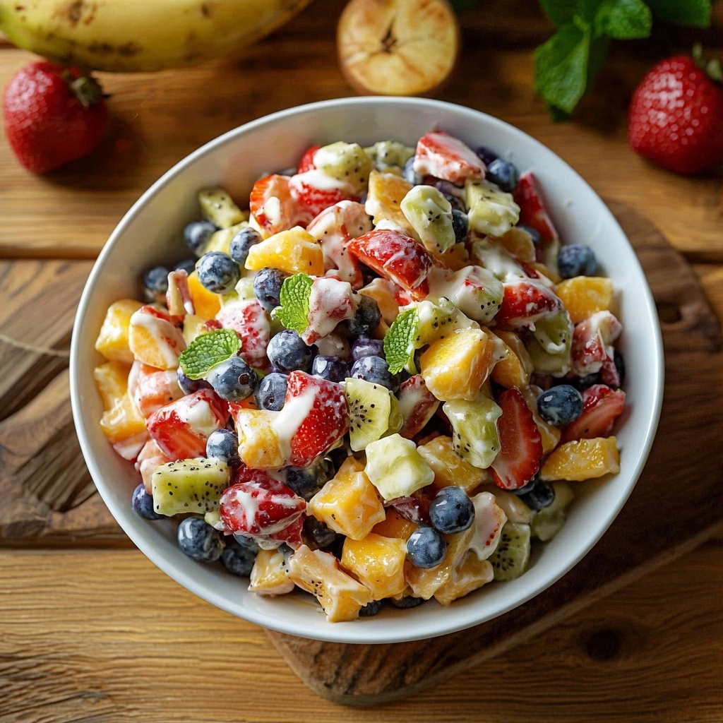 Best Breakfast Fruit Salad with Honey Yogurt Dressing