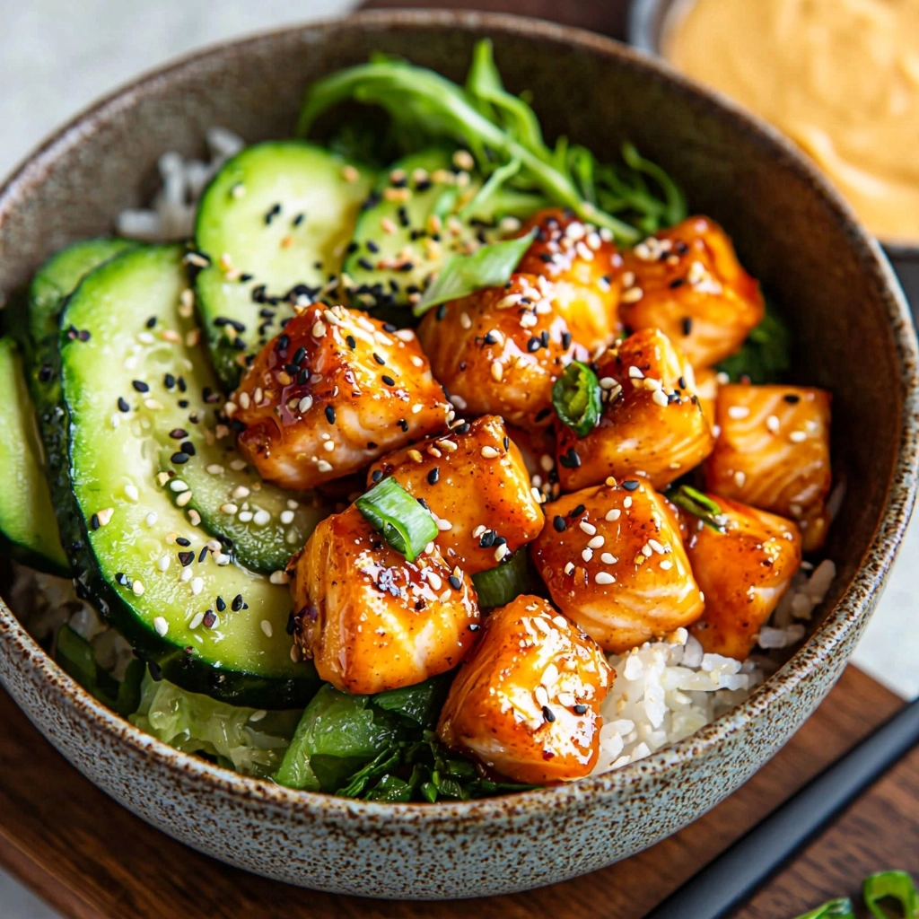 Crispy Bang Bang Salmon Bites Bowls