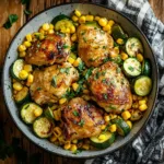 Garlic Butter Chicken with Zucchini and Sweet Corn