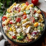 Chicken Pasta Salad with Creamy Greek Yogurt Dressing