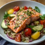 Easy Poached Salmon and Quinoa Salad