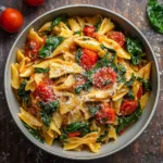 Easy Tomato and Spinach Pasta