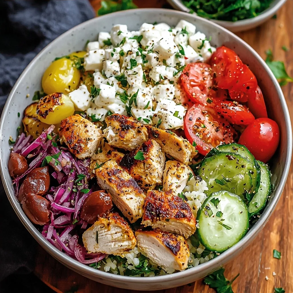 Low-Carb Greek Chicken Bowls