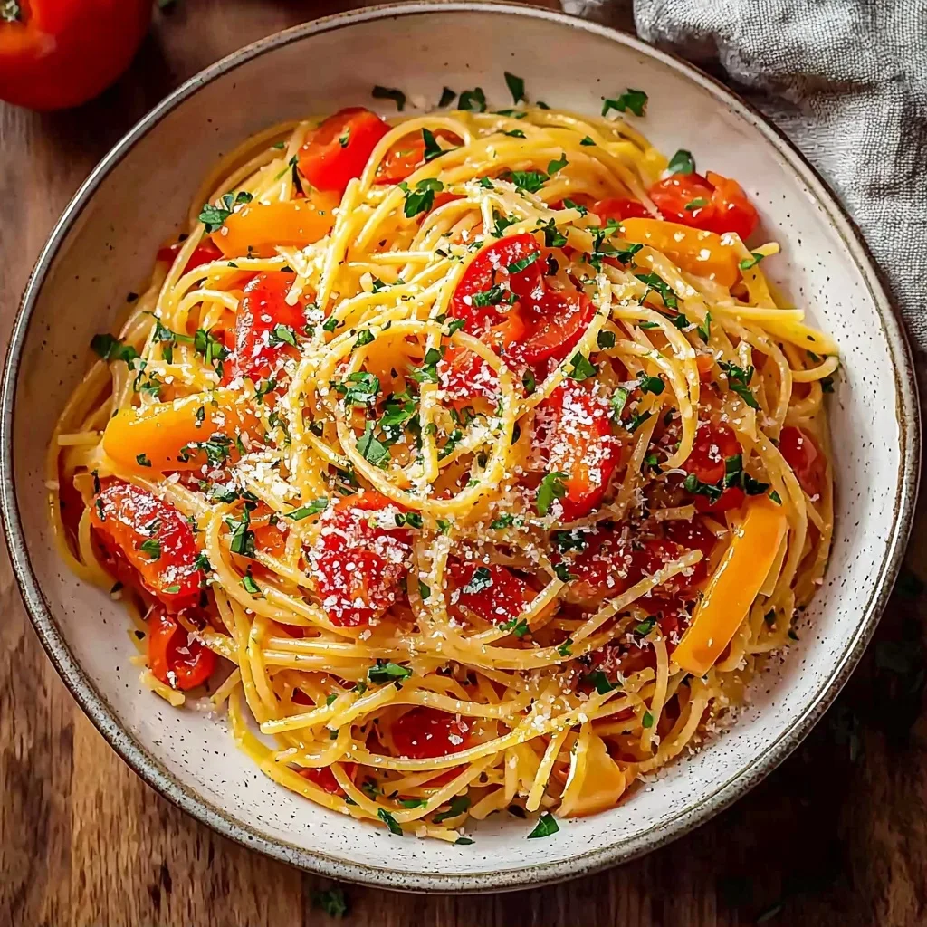 Delicious Homemade Bell Pepper Pasta