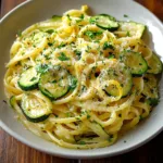 Pasta with Zucchini Lemon Garlic Sauce