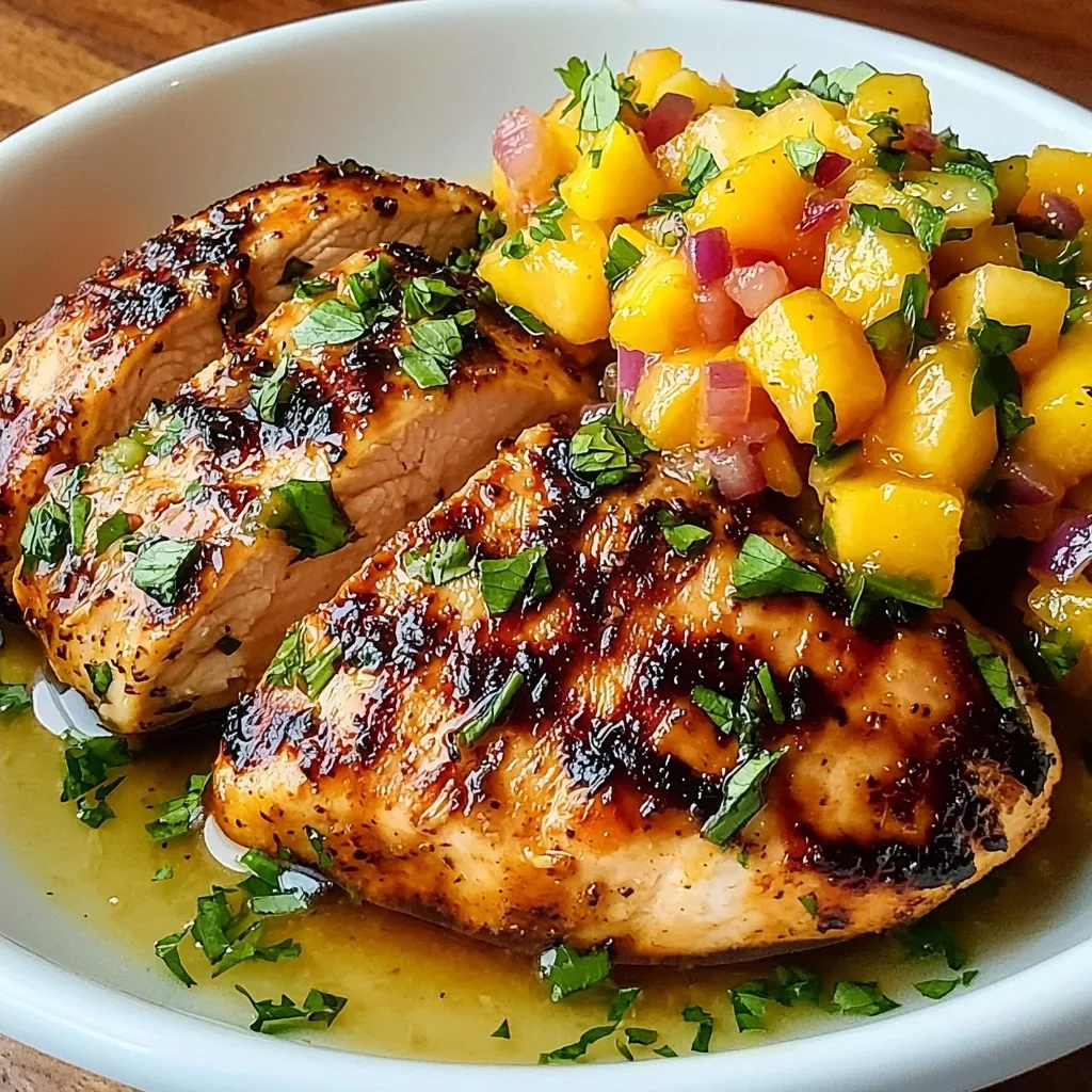 Honey Lime Chicken with Mango Salsa