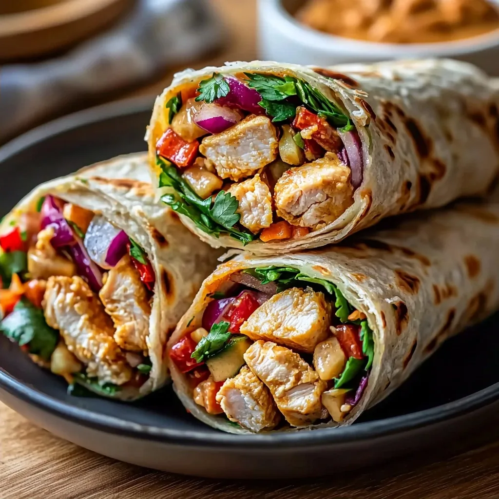 Thai Peanut Chicken Wraps: A Flavor Explosion in Every Bite