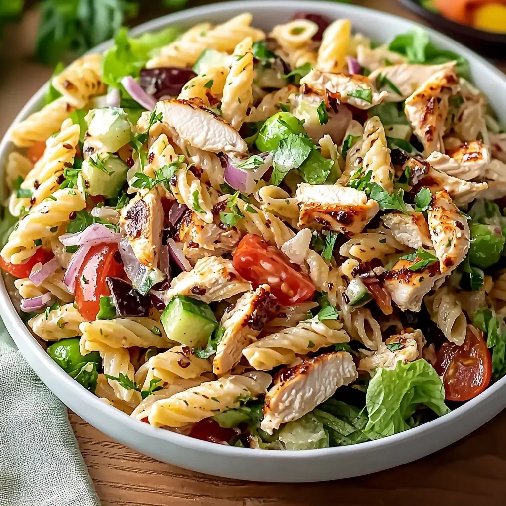 Tangy Balsamic Chicken Pasta Salad