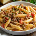 Creamy Rotel Pasta with Ground Beef: A Speedy Weeknight Winner