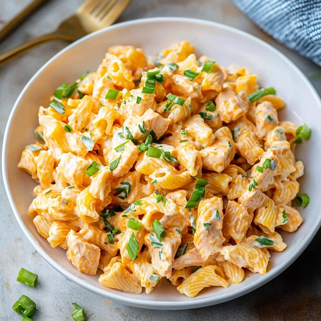 Easy Buffalo Chicken Pasta Salad