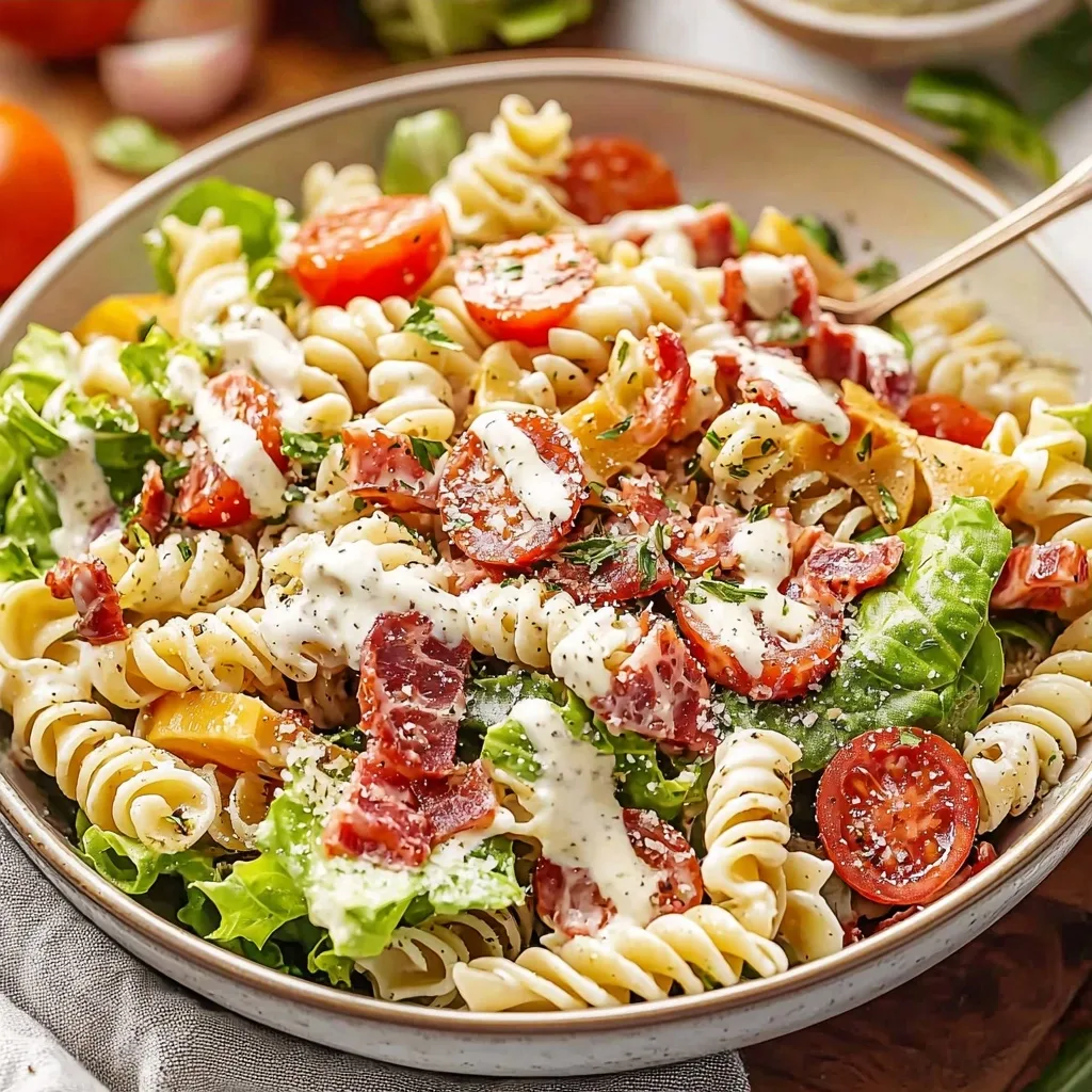 BLT Pasta Salad with Ranch Dressing