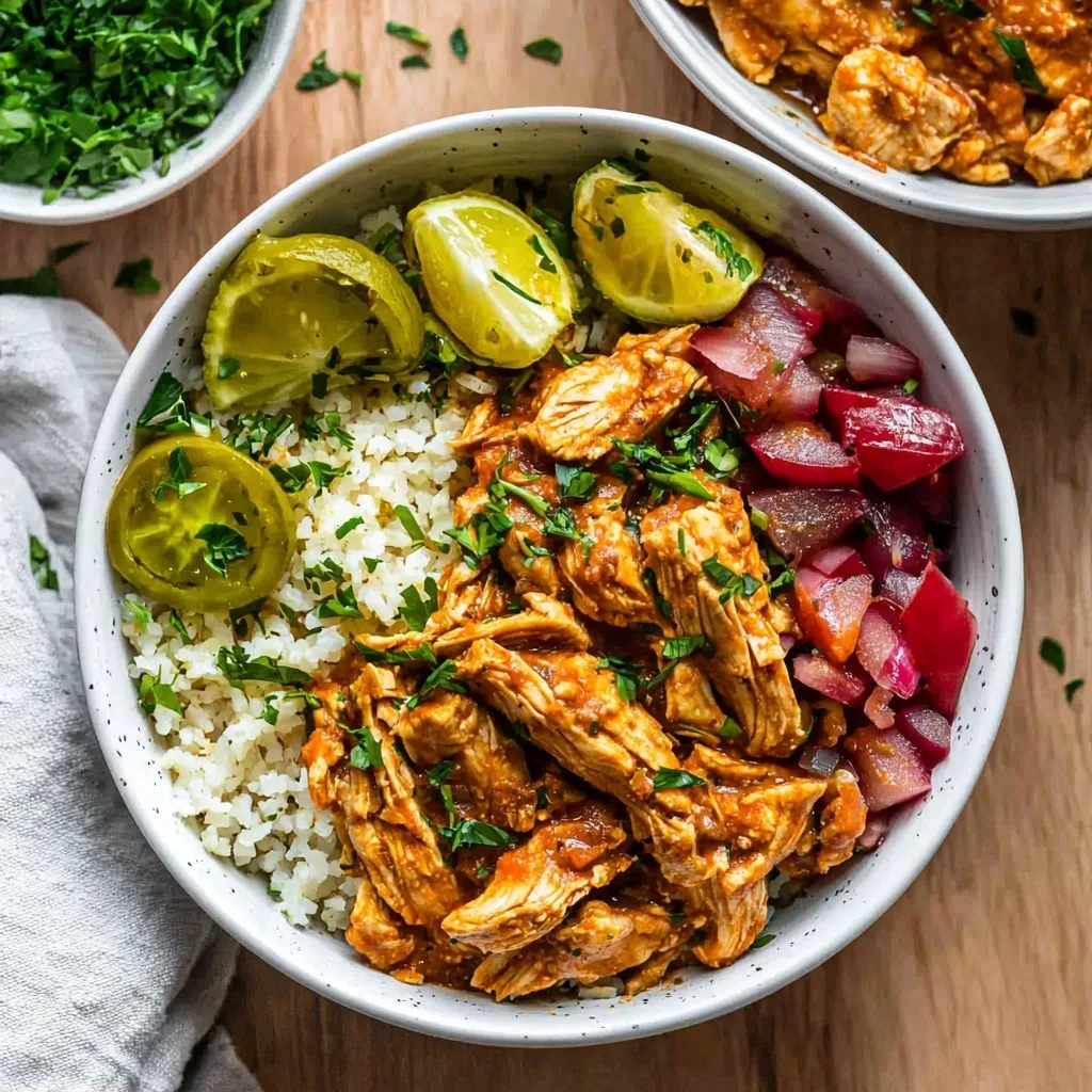 Crockpot Chicken Shawarma Bowl