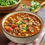 Easy Cowboy Soup with Ground Beef and Beans