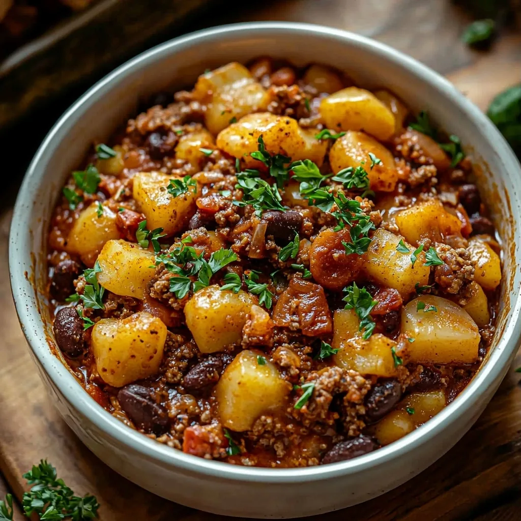Easy Slow Cooker Cowboy Casserole