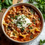 Healthy Crockpot Lasagna Soup