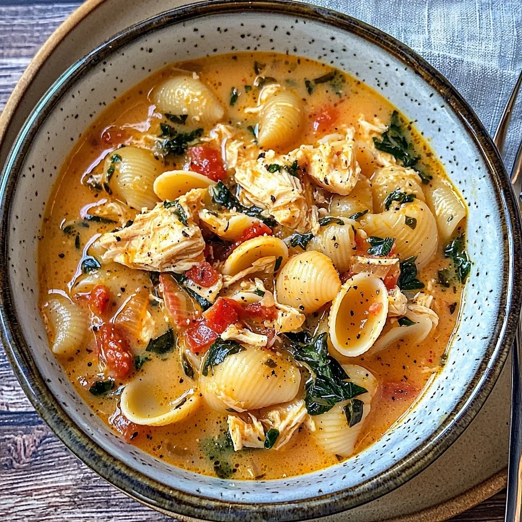 Marry Me Tuscan Chicken & Shells Soup