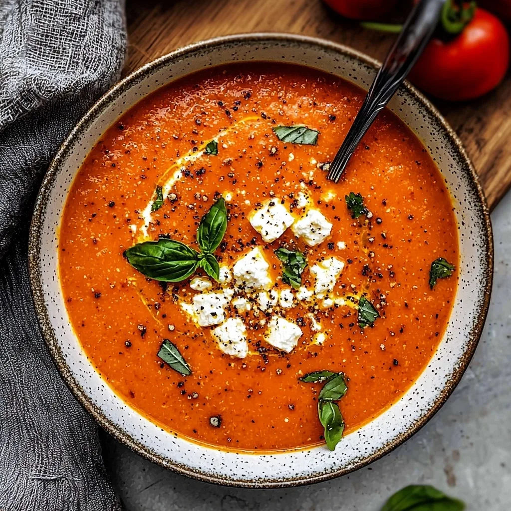 Tomato Feta Soup: A Creamy, Tangy Delight