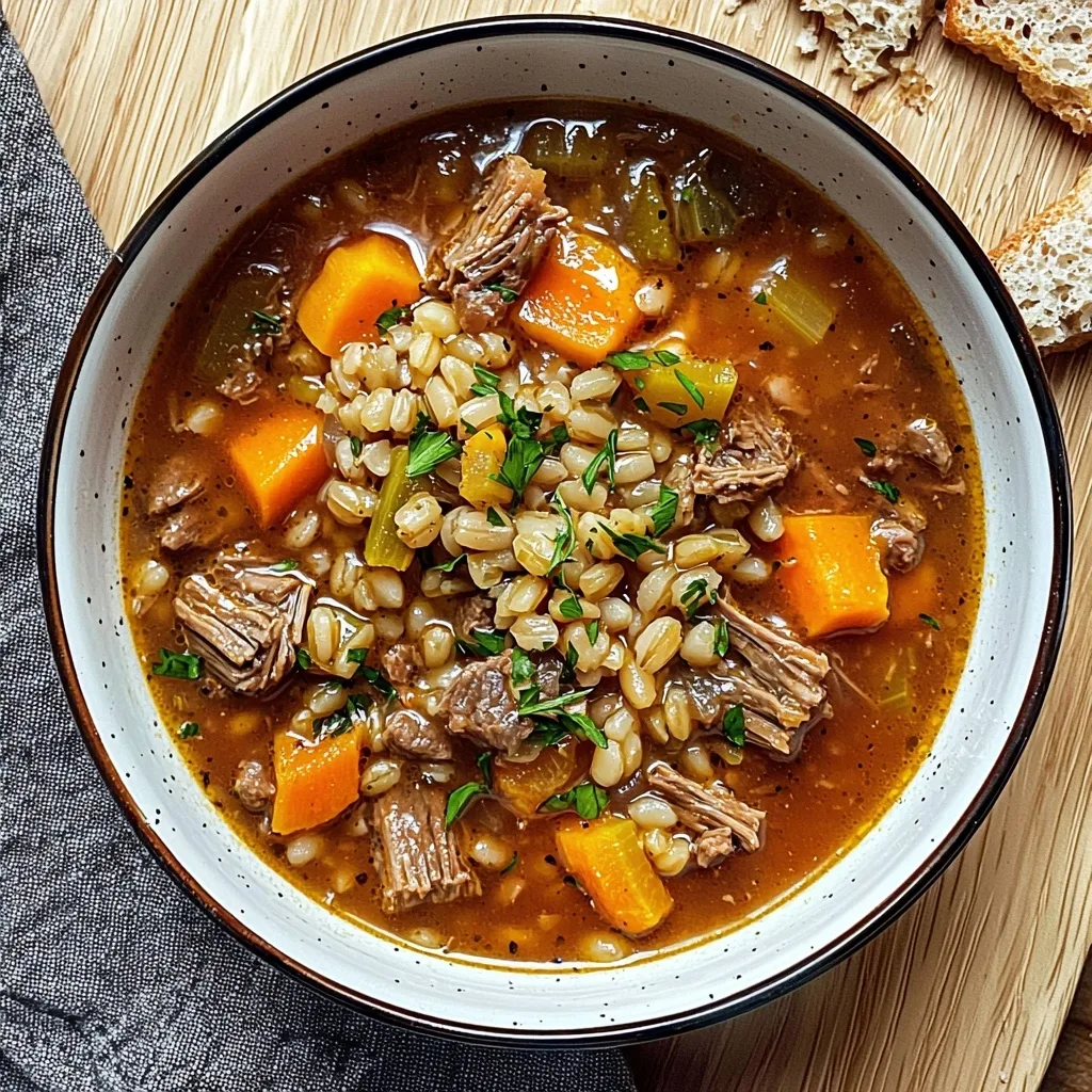 Instant Pot Beef Barley Soup