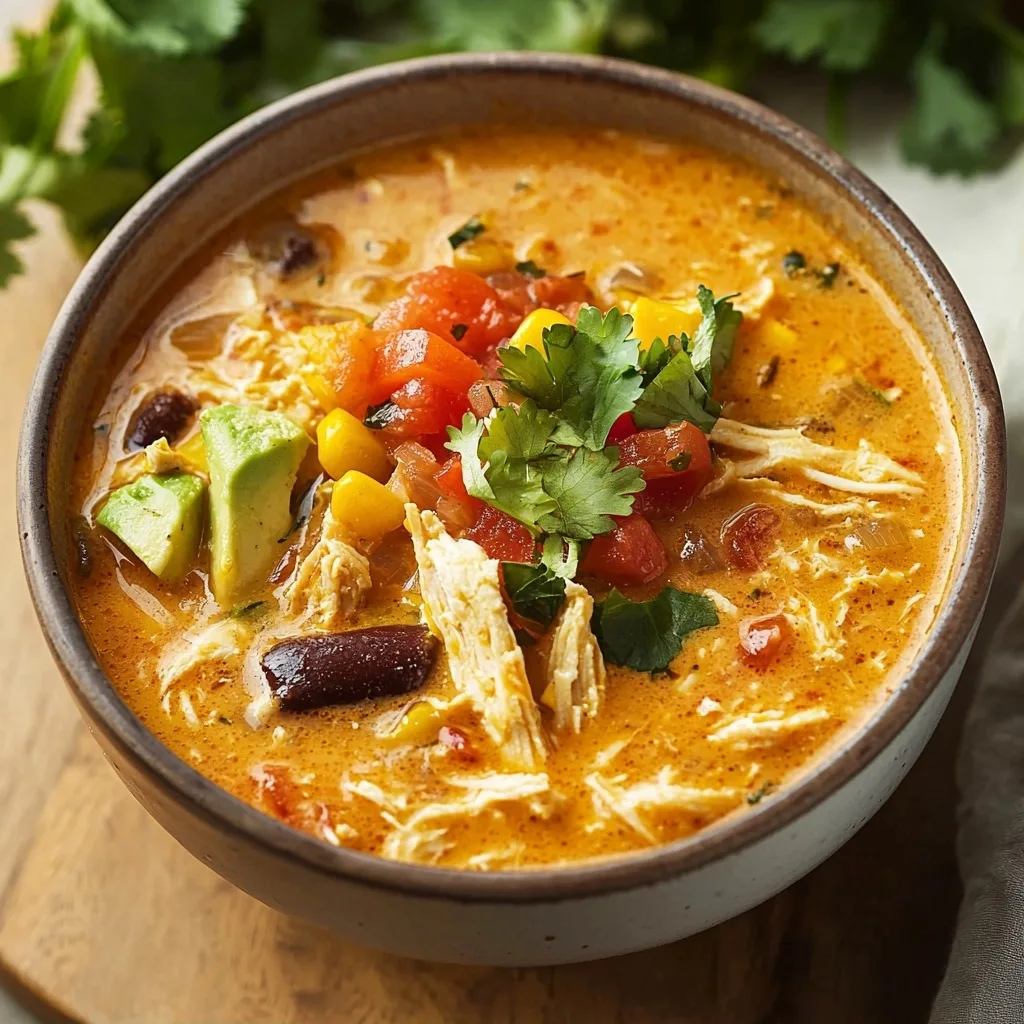 Delicious Creamy Chicken Tortilla Soup
