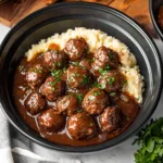 Easy Slow Cooker Salisbury Steak Meatballs