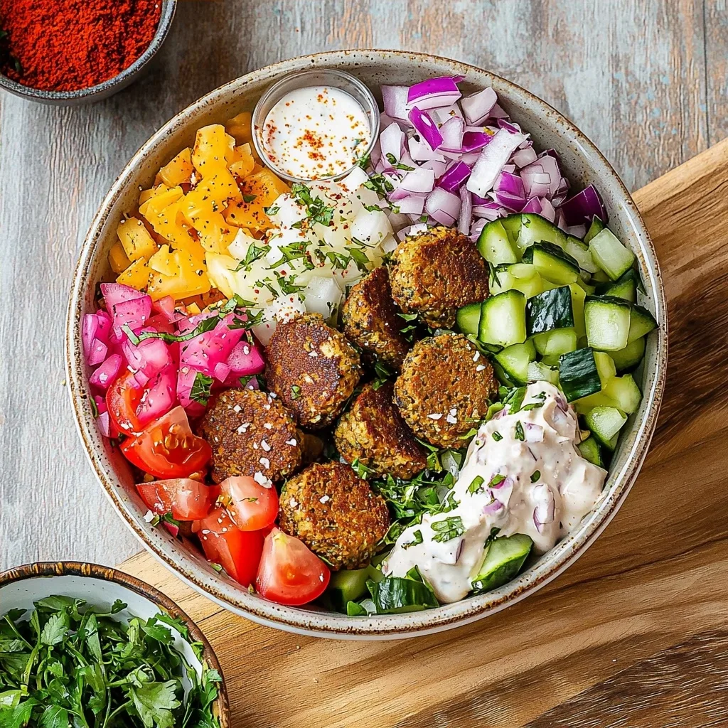 Falafel Bowl With Falafel That Won’t Fall Apart!