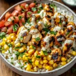 High Protein Street Corn Chicken Bowls