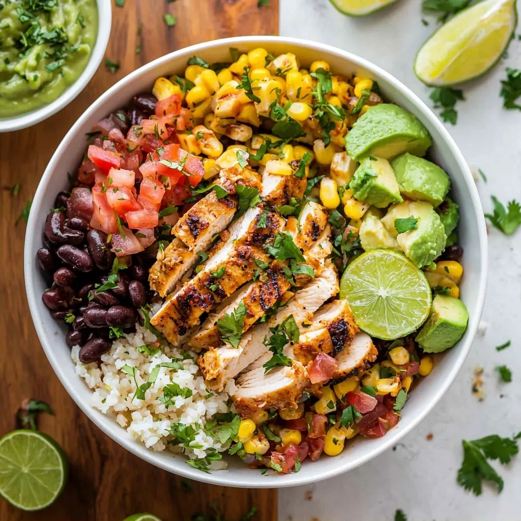Easy and Healthy Chicken Burrito Bowl
