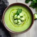 Creamy Chilled Cucumber Avocado Soup