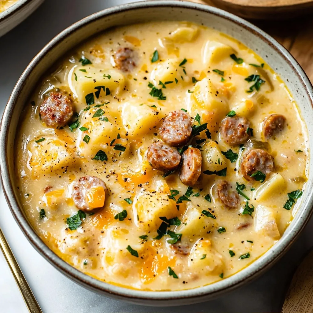 Cheesy Sausage Potato Soup