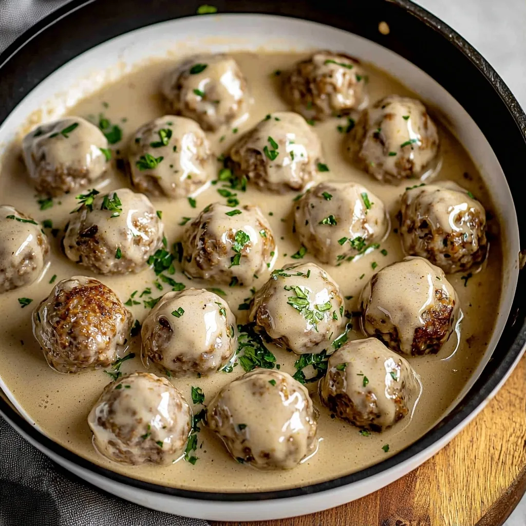 Swedish Meatballs with Creamy Gravy