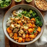 Thai-Inspired Sweet Potato Peanut Bowl With Chicken