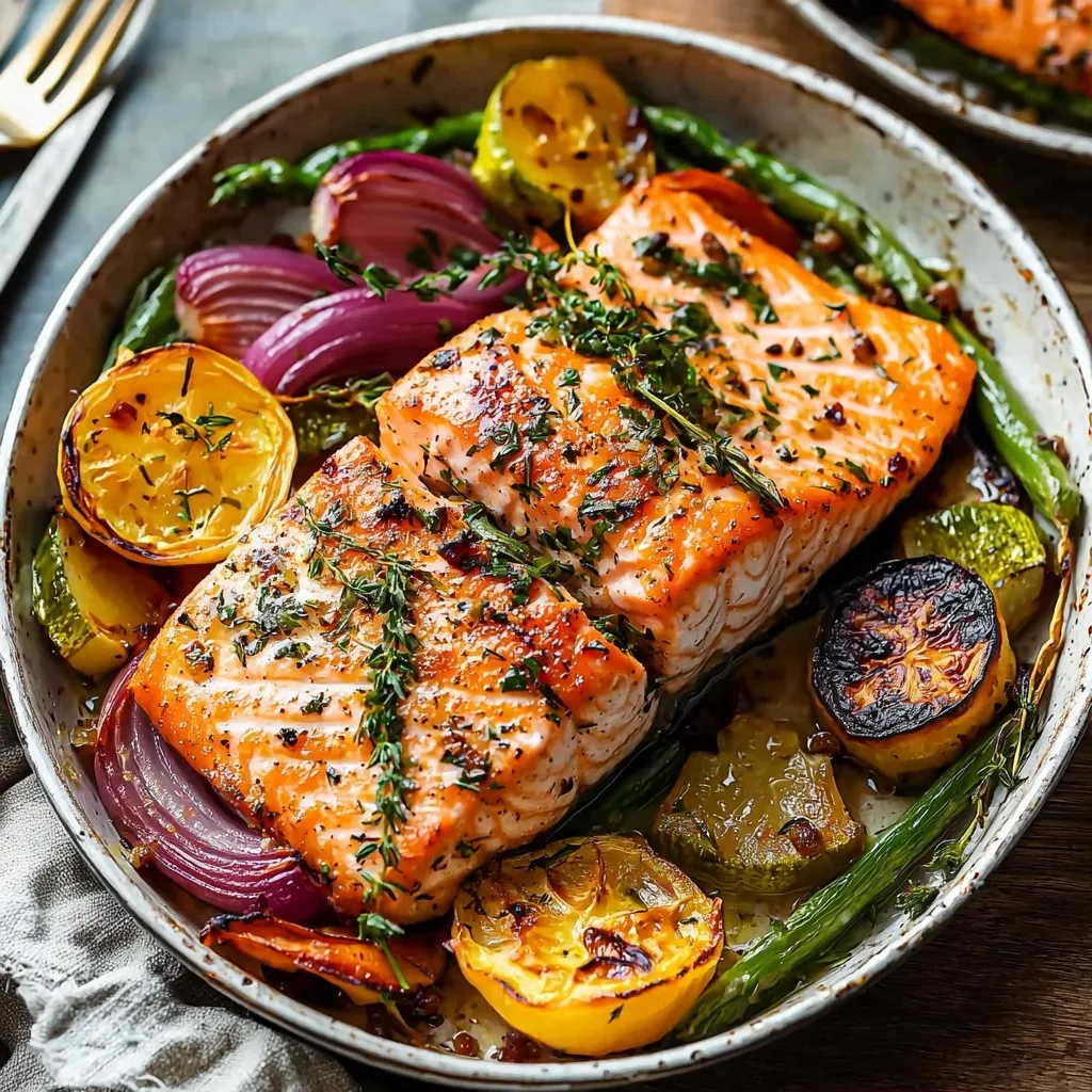 Sheet Pan Baked Salmon with Vegetables