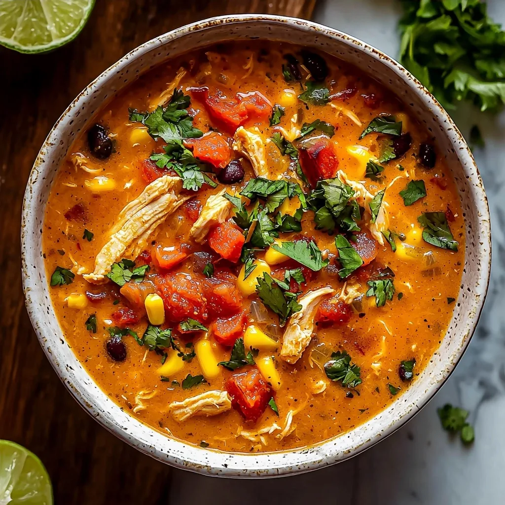 Easy Creamy Chicken Taco Soup (Made in 35 Minutes!)