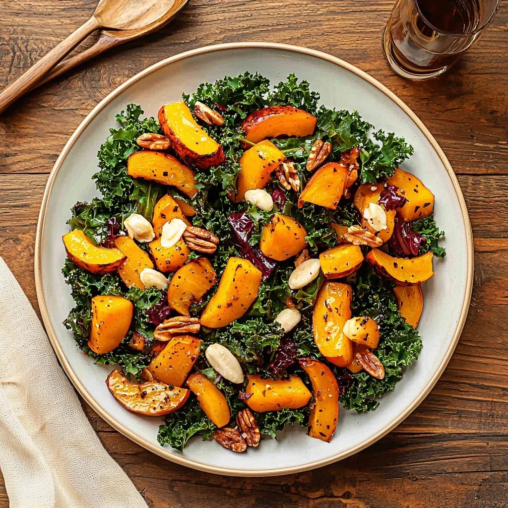 Maple-Roasted Squash &amp; Kale Salad