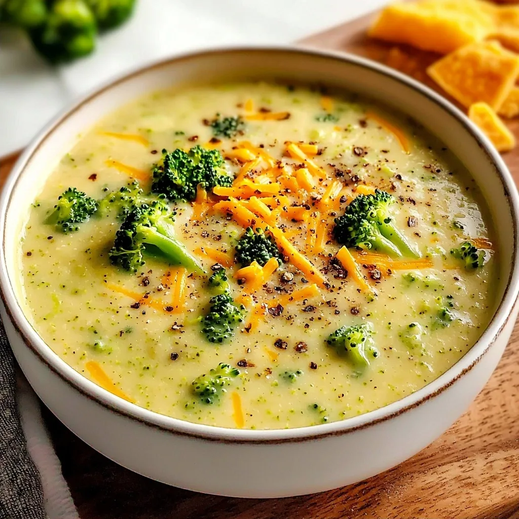 Lightened-Up Broccoli Cheddar Soup