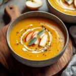 Roasted Butternut Squash Soup with Apples
