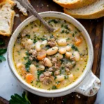 Epic Creamy Tuscan White Bean Soup with Sausage