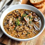 Vegan Mushroom Wild Rice Soup