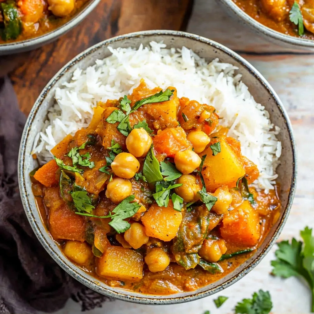 Slow Cooker Vegetable Curry with Chickpeas